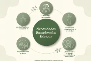 infografía 5 necesidades emocionales básicas terapia de esquemas - Carlos Dorbecker